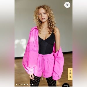 Free People FP movement Check it out Neon pink shorts